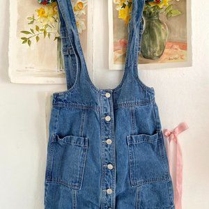 Forever 21 overall denim skirt